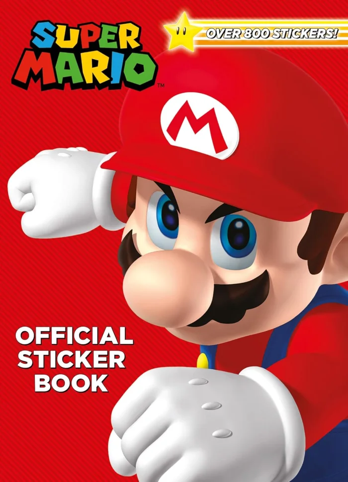 Super Mario Official Sticker Activity Book, zošit s úlohami a nálepkami