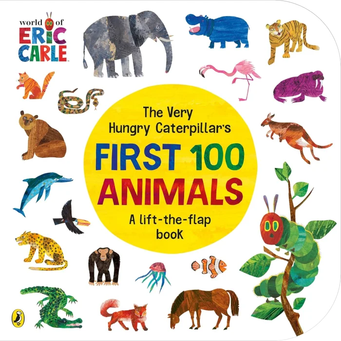 The Very Hungry Caterpillar's First 100 Animals, anglická kniha - leporelo