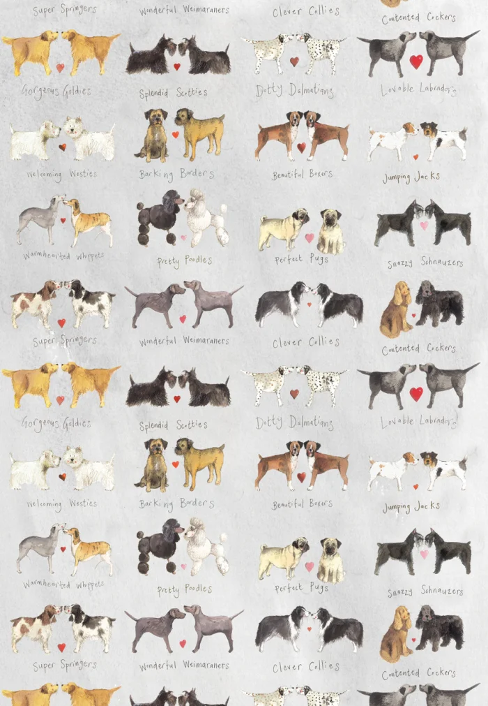 Delightful Dogs Tea Towel (TT04), kuchynská utierka