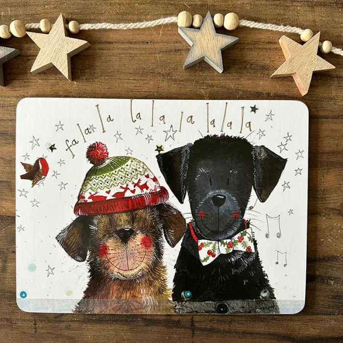 Dogs Singers Christmas Placemat (XMT03), podložka na stôl