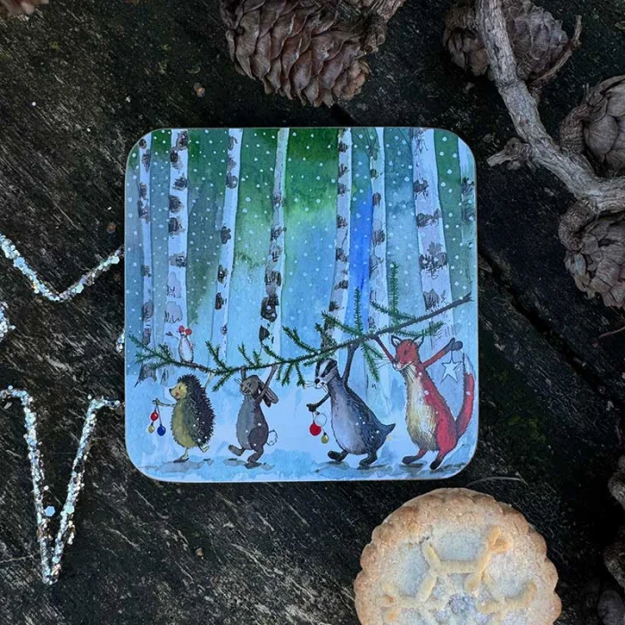 Festive Forest Friends Coaster XC16, podložka pod pohár