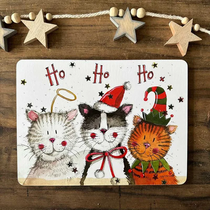Ho Ho Ho Cats Christmas Placemat (XMT04), podložka na stôl