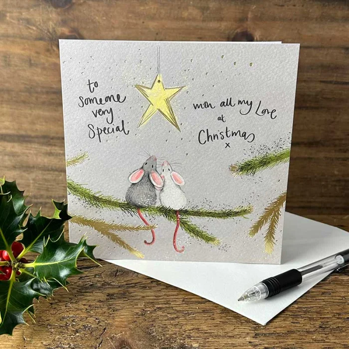 To Someone Very Special Mice Christmas Card (XS145), prianie