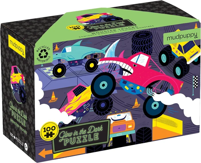 Monster Trucks Jigsaw Glow in the Dark Puzzle (100ks), puzzle