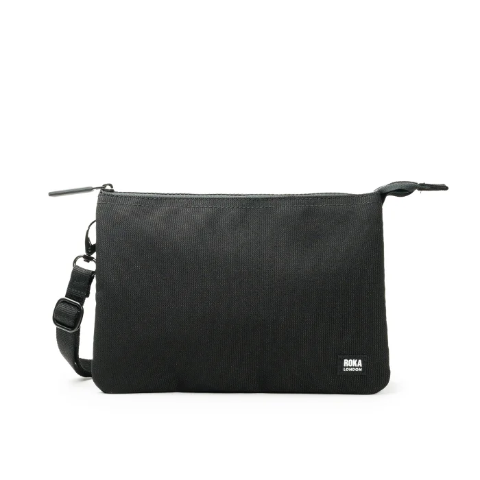 Carnaby Crossbody XL All Black (Recycled Canvas), kabelka