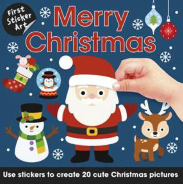 First Sticker Art: Merry Christmas, nálepkový zošit
