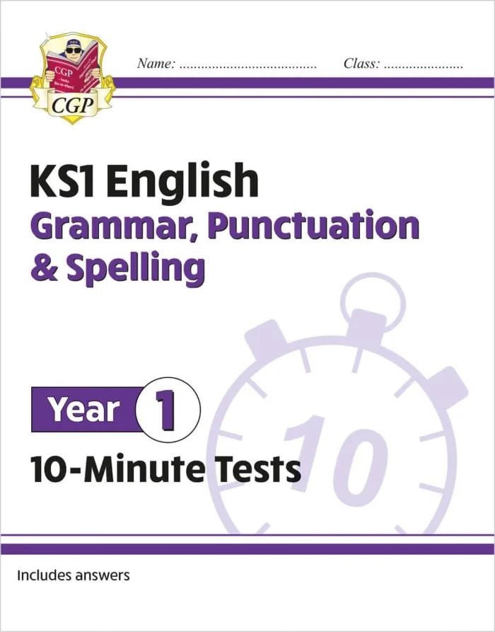KS1 Year 1 English 10-Minute Tests: Grammar, Punctuation & Spelling, pracovný zošit