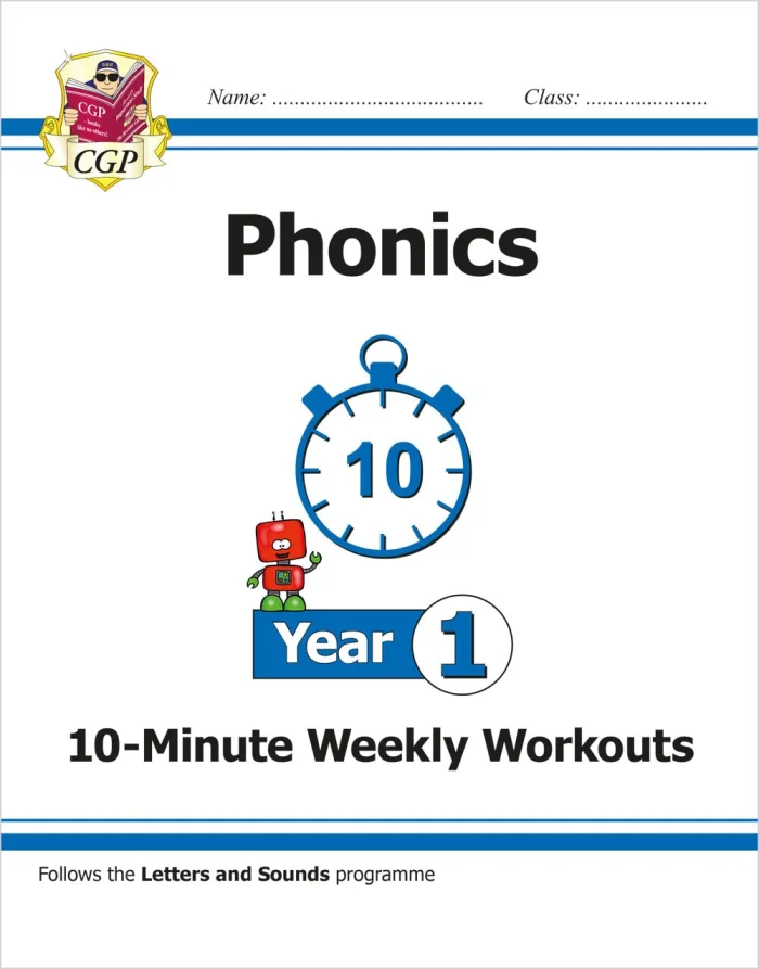 KS1 Year 1 English Phonics 10-Minute Weekly Workouts, pracovný zošit