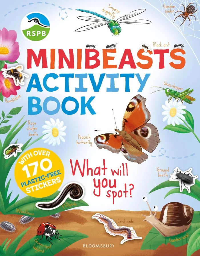 RSPB Minibeasts Activity Book, anglická kniha s aktivitami