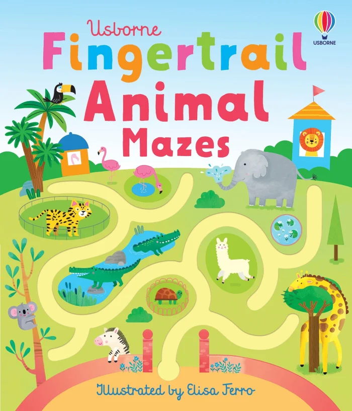 Fingertrail Animal Mazes, anglická kniha - leporelo