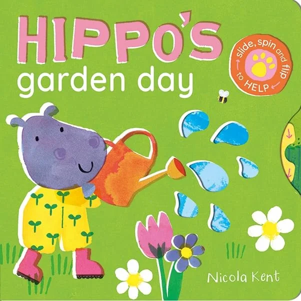 Hippo's Garden Day, anglická kniha - leporelo