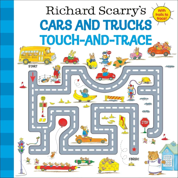 Richard Scarry's Cars and Trucks Touch-and-Trace Board Book