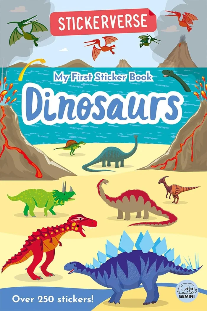 My First Sticker Book Dinosaurs, nálepkový zošit