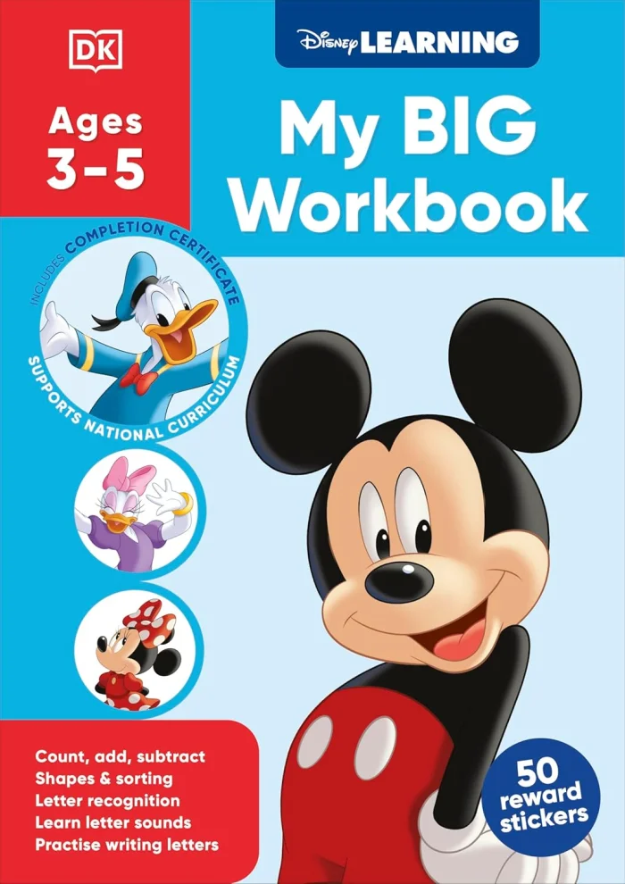 Disney Learning Big Workbook Ages 3-5, anglická kniha