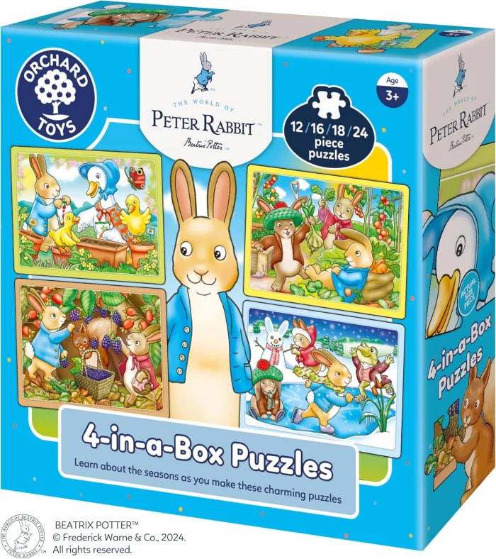 Peter Rabbit™ 4-in-a-Box Puzzles (12-24ks), puzzle