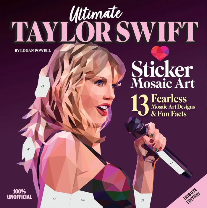 Ultimate Taylor Swift Sticker Mosaic Art, nálepkový zošit
