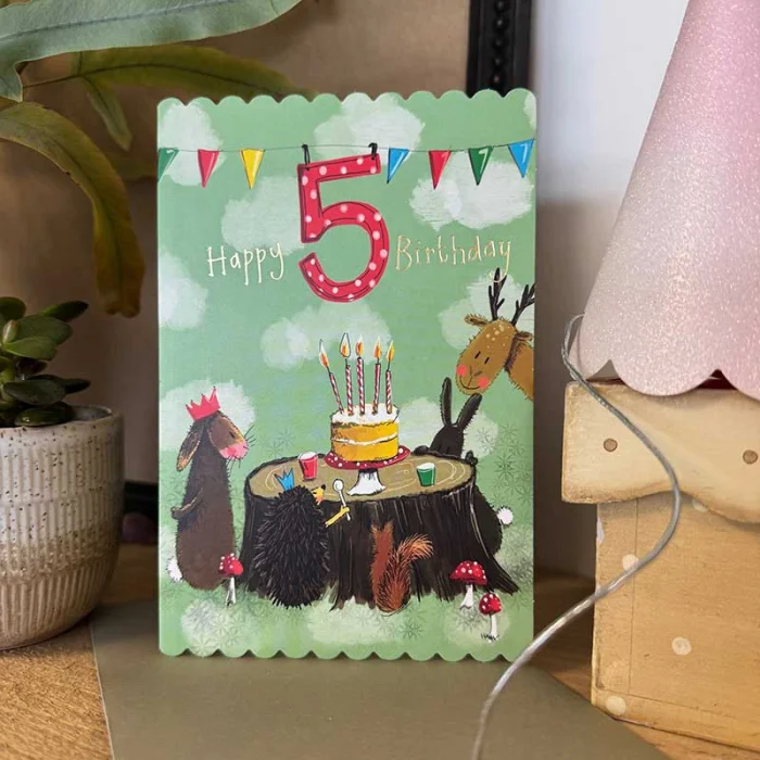 5th Birthday Card (DC48), prianie