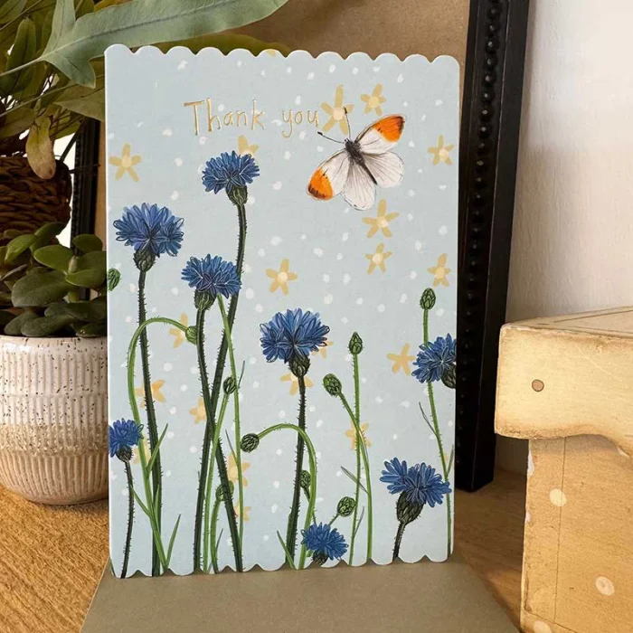Butterfly Thank You Card (DC75), prianie
