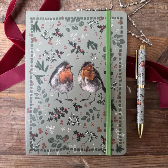 Christmas Robins Large Notebook A5 (XLCN03), zápisník A5