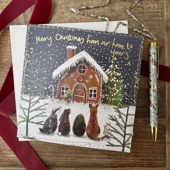 Gingerbread House Christmas Card (XS176), prianie