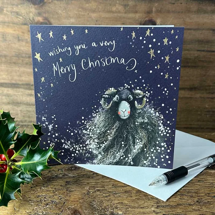 Sheep in the Snow Christmas Card (XS127), prianie