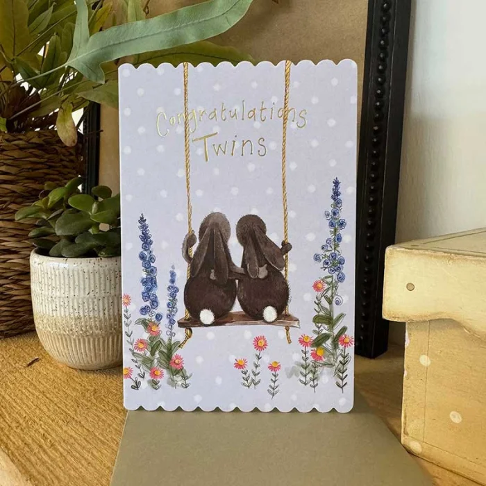 Twins Baby Card (DC41), prianie