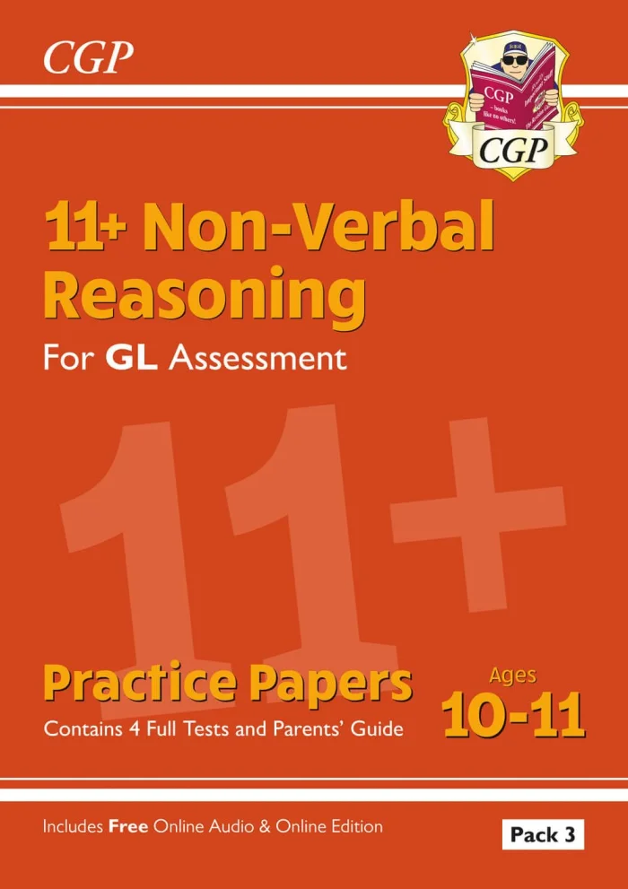 11+ GL Non-Verbal Reasoning Practice Papers: Ages 10-11 Pack 3, pracovný zošit v angličtine