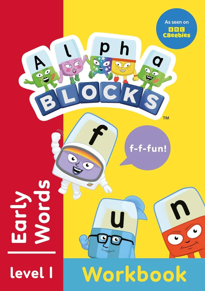 Alphablocks Red Level Workbook: Early Words, zošit s úlohami a nálepkami