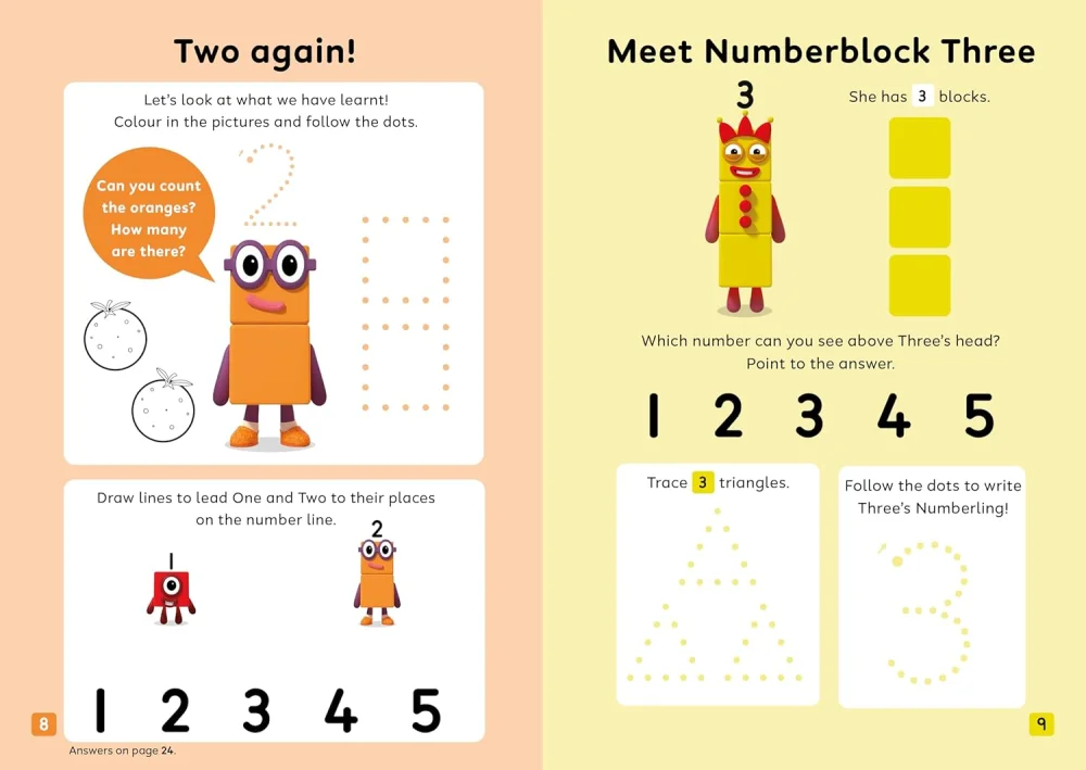 Numberblocks Red Level Workbook: Numbers and Counting, zošit s úlohami a nálepkami
