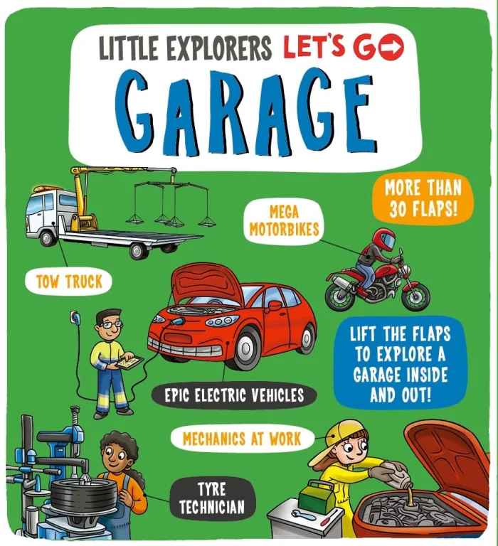 Let's Go! Garage, anglická kniha - leporelo