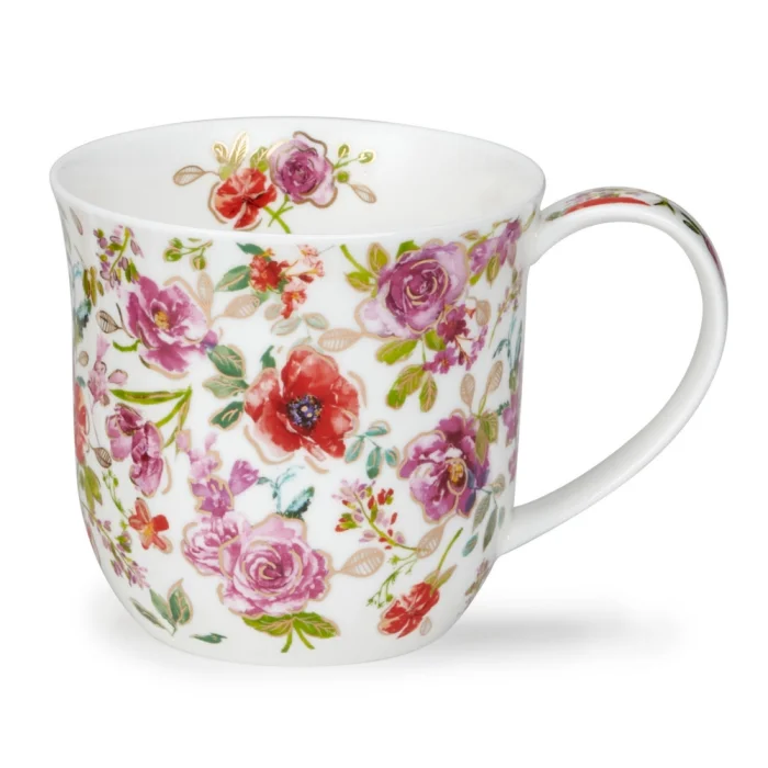 Belles Fleurs Red, porcelánový hrnček