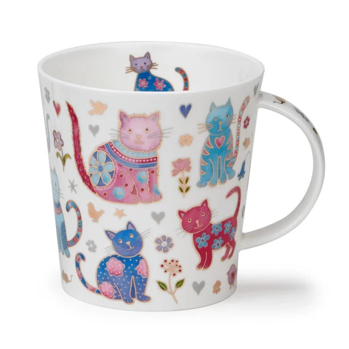 Glitzy Gang Cat, porcelánový hrnček