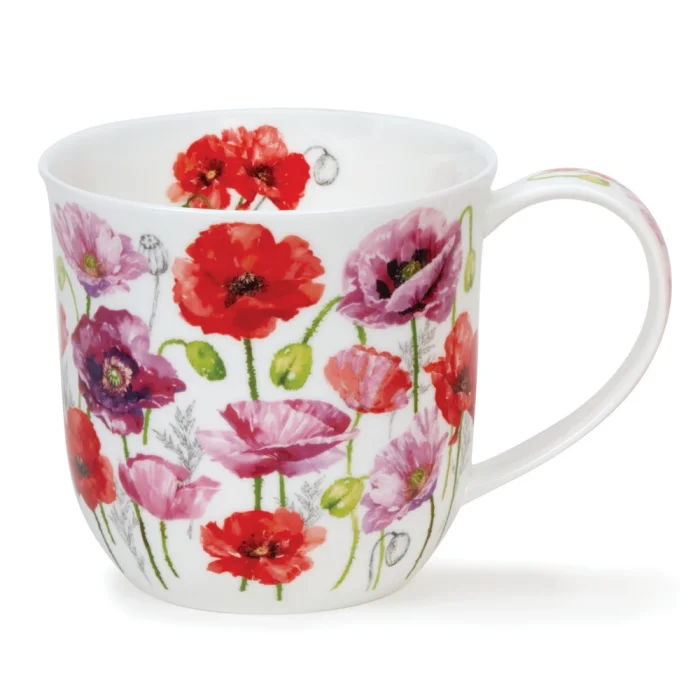 Meadow Poppies Pink, porcelánový hrnček