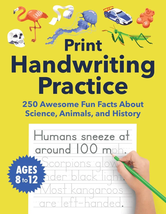 Print Handwriting Practice for Kids 8-12, pracovný zošit