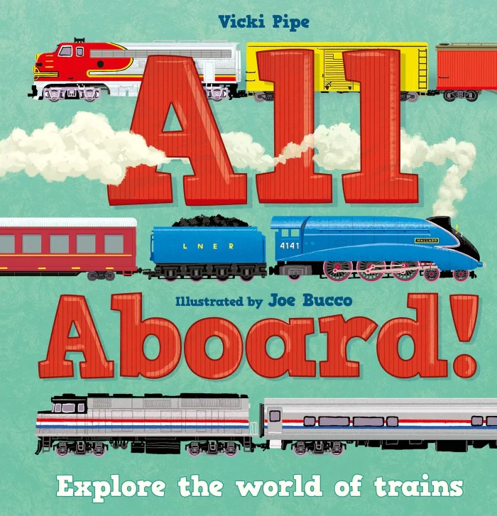 All Aboard! (Explore the world of trains), anglická kniha