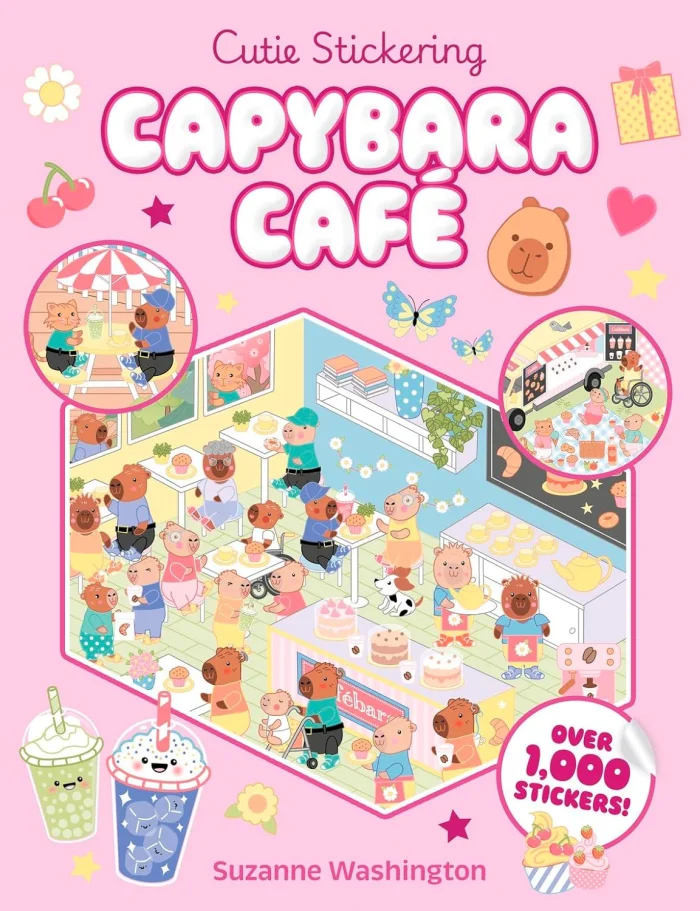 Capybara Cafe Sticker Book, nálepkový zošit