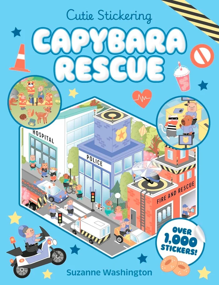 Capybara Rescue Sticker Book, nálepkový zošit