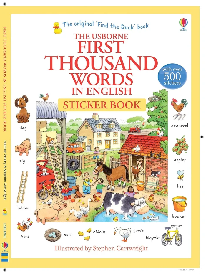 First Thousand Words in English Sticker Book, nálepkový zošit