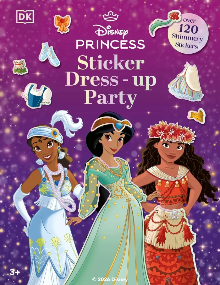Disney Princess Sticker Dress-up Part, nálepkový zošit