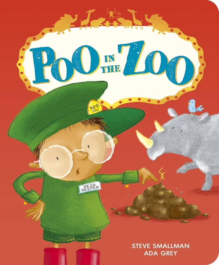 Poo in the Zoo, anglická kniha- leporelo