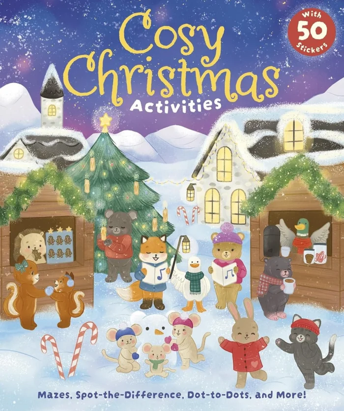 Cosy Christmas Activity Pad, zošit s úlohami a nálepkami