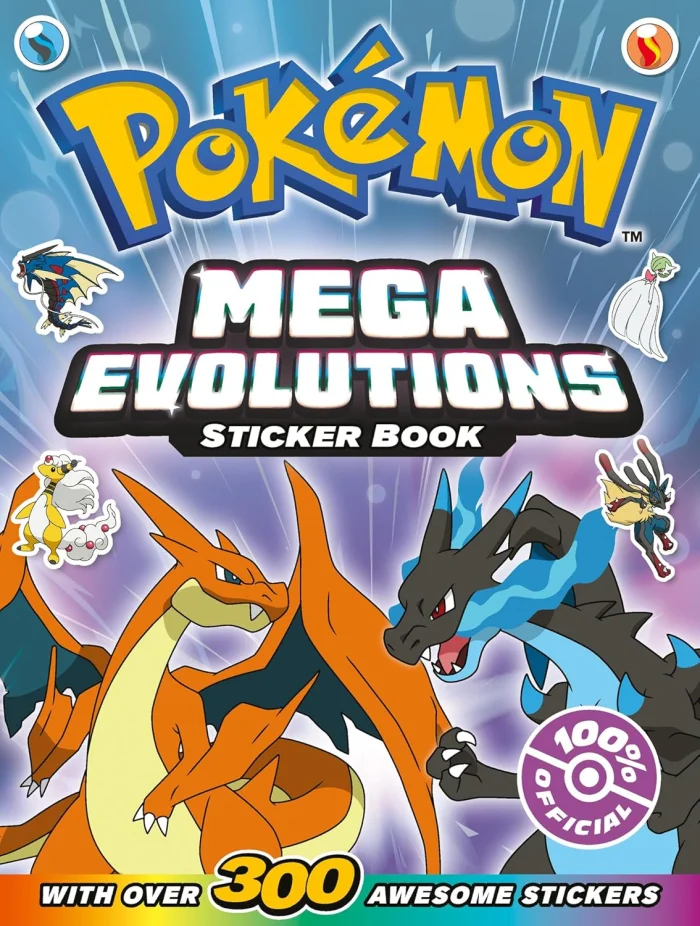 Pokémon Mega Evolutions Sticker Book, nálepkový zošit